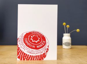 Totally champion greetings card A5