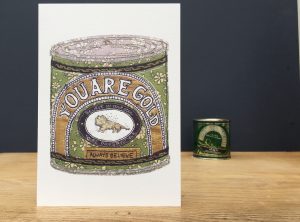 Gold greetings card