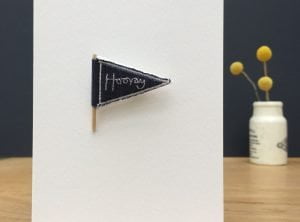 Pennant badge card – Hooray