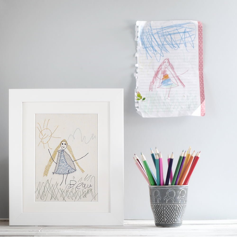 Children's drawing keepsake - a beautiful memento based on your childs' original artwork. A perfect Mother's day gift