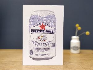 Creative juice greetings card A5