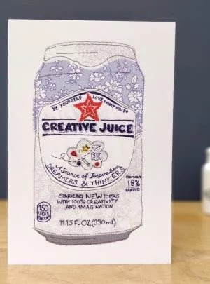 Creative juice greetings card A5
