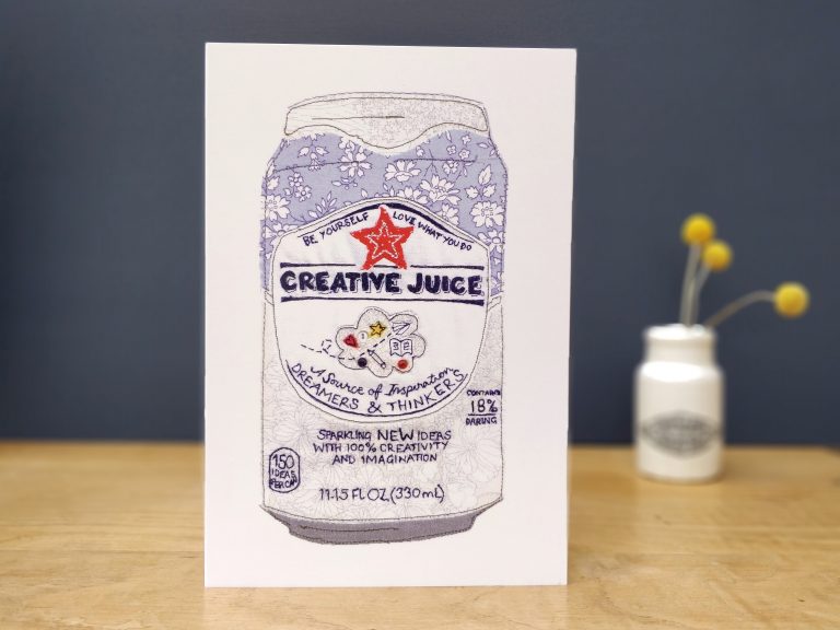 Creative juice greetings card A5