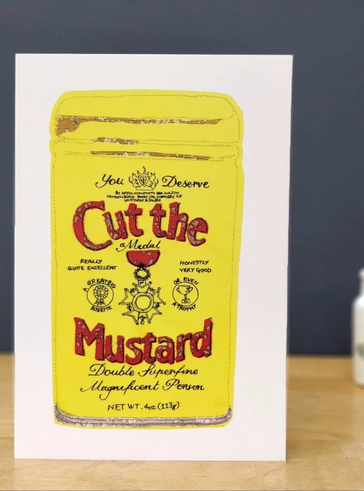 Cut the mustard greetings card A5