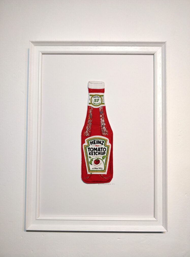 Tomato ketchup original artwork by Emma Giacalone framed