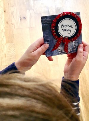 Rosette badge – bespoke message centre