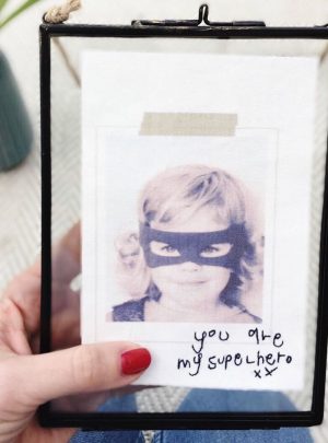 Personalised Embroidered Handwriting Scrapbook Photo