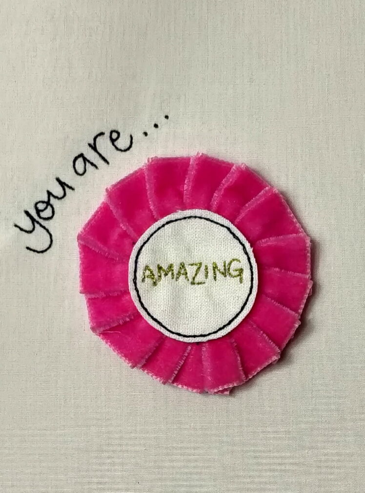 You are amazing rosette badge