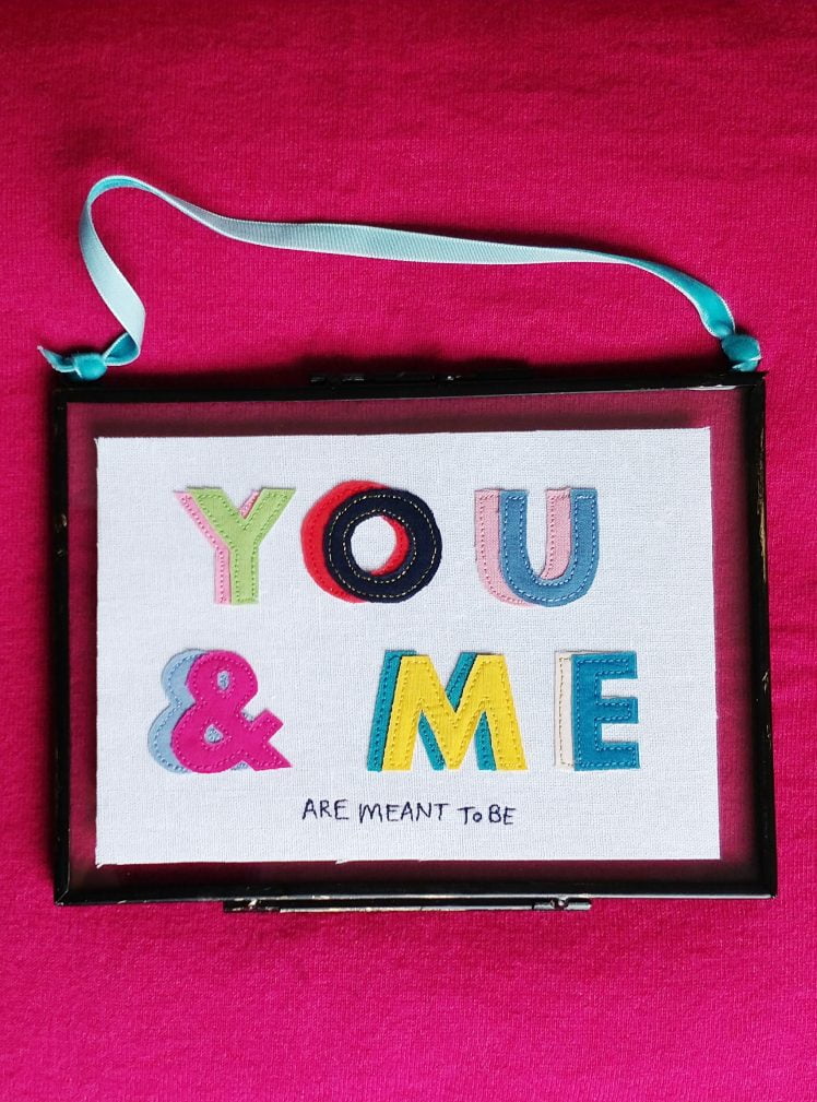 You and me rainbow text picture