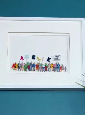 Small supporters personalised name picture
