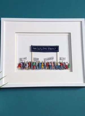 Small supporters personalised family picture