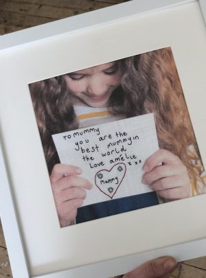 Embroidered photo picture
