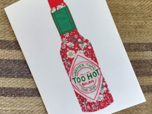 Too hot greetings card