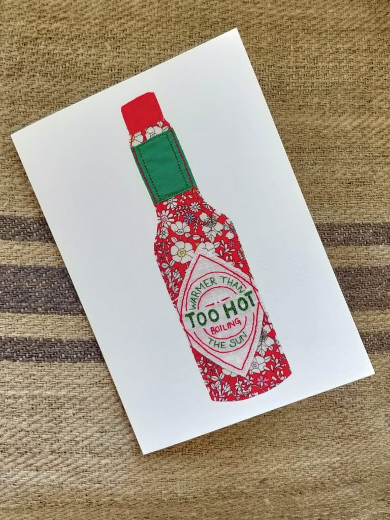 Too hot greetings card