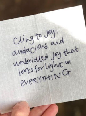 Commonplace collection – Cling to joy
