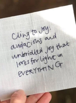 Commonplace collection – Cling to joy