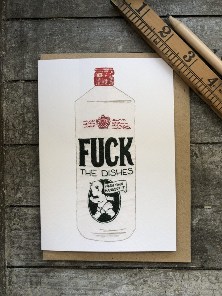 Sweary fairy greetings card