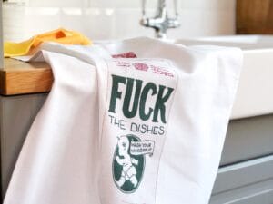Sweary fairy tea towel