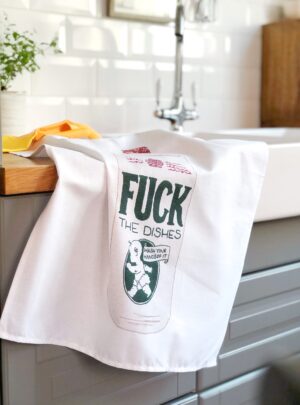 Sweary fairy tea towel – SECONDS