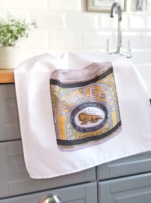 Gold tea towel