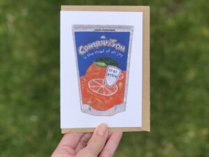 Comparison greetings card