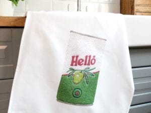 Hello tea towel