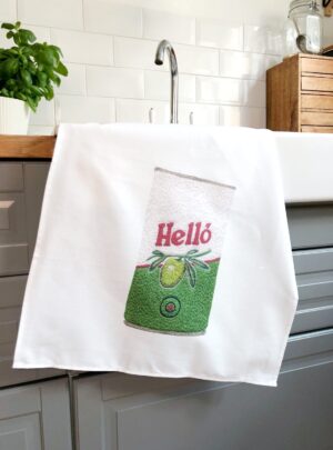 Hello tea towel