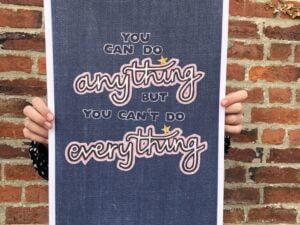 You can do anything denim print