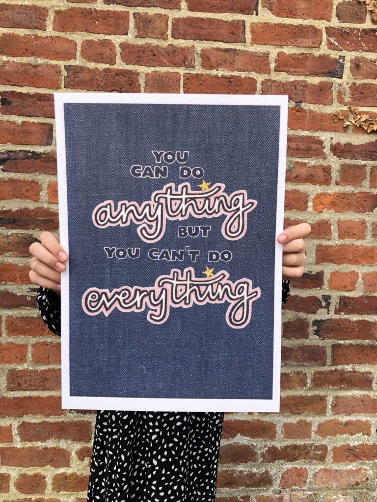 You can do anything denim print