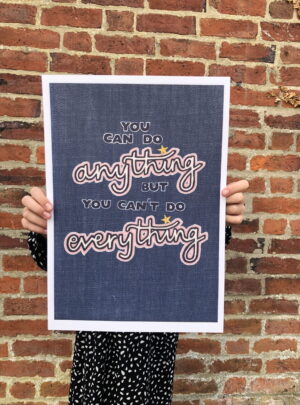 You can do anything denim print
