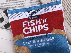 Burton's Fish and Chips - original Embroidered artwork