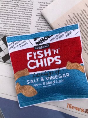 Burton’s Fish and Chips – original Embroidered artwork