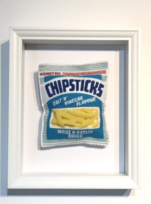 Chipsticks original artwork by Emma Giacalone framed