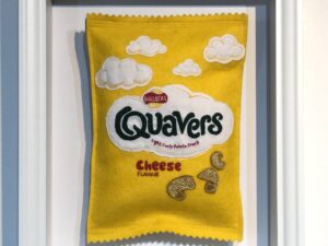 Quavers original artwork by Emma Giacalone framed