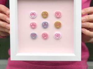 Sweet hearts - original embroidered artwork