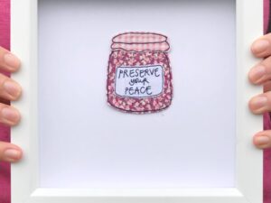 Preserve your peace original embroidered artwork