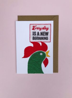 Every day is a new beginning cornflakes greetings card
