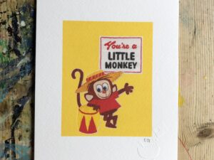 You're a little monkey cereal print