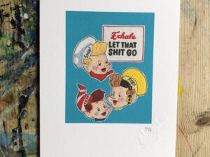 Exhale cereal print