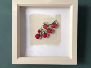 Vine Tomato 2 - original embroidered artwork