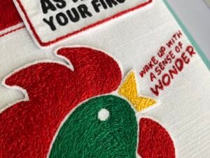 Live every day as if it's your first - original embroidery art