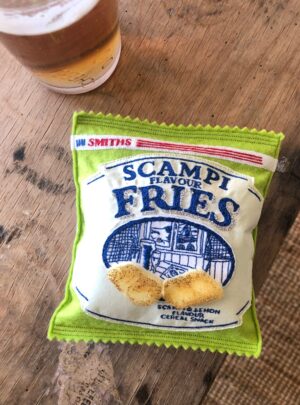 Scampi Fries – Original Embroidered Artwork