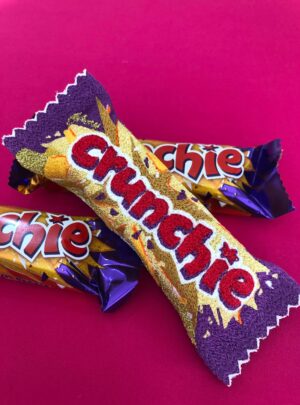Crunchie Chocolate Bar Embroidered 3D Artwork