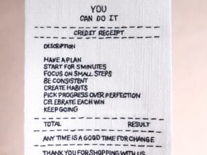 You can do it - original receipt embroidery artwork
