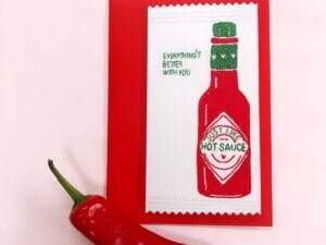 Hot Sauce greetings card