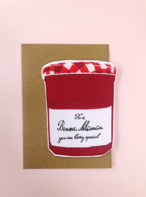 Bonne Maman shaped greetings card