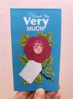 Thank you very much Roses greetings card