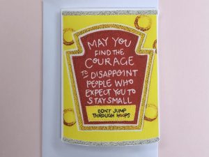 Dont Jump Through Spaghetti Hoops - Shaped Greetings Card