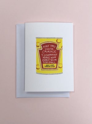 Don’t jump through spaghetti hoops –  greetings card