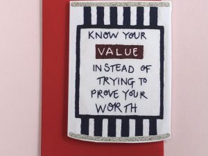 Know Your Value - Shaped Greetings Card
